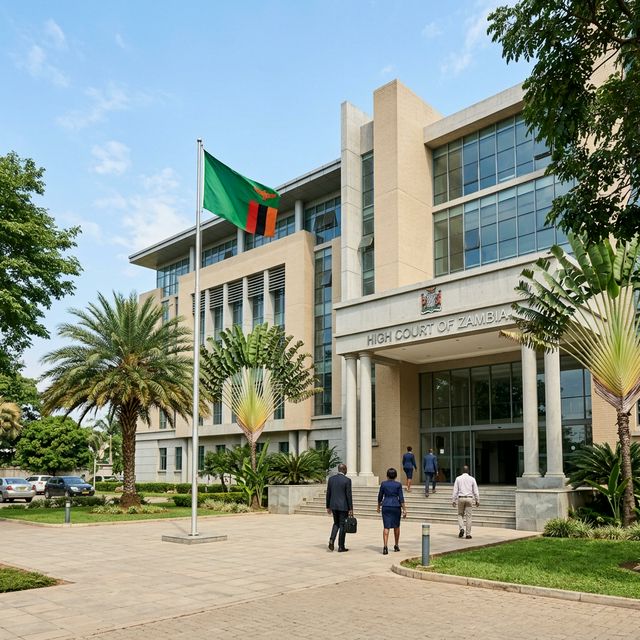 High Court of Zambia exterior in Lusaka