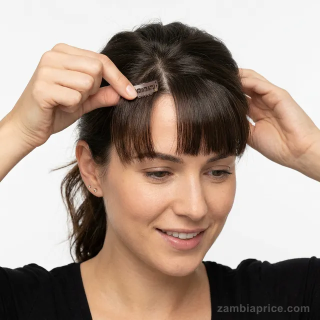 Clip-In Bangs / Fringe (Human Hair Blend) in Zambia