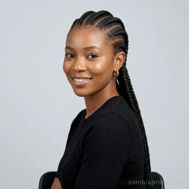 Ghana Braids / Cornrow Crochet (Feed-In Style) in Zambia
