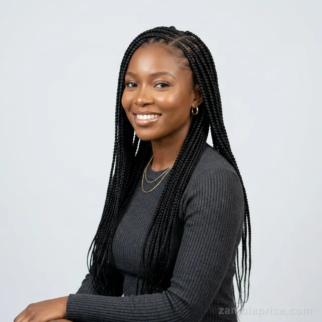 Pre-Looped Knotless Braid Hair (24") in Zambia