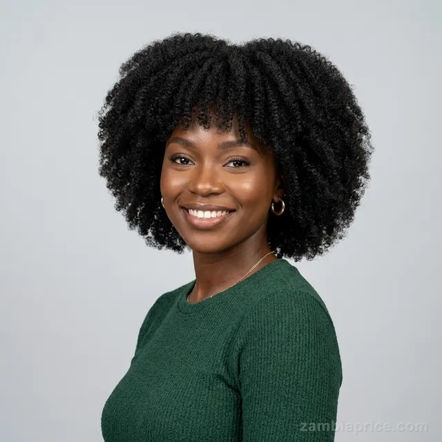 14" 4C Kinky Coily Natural Texture Wig in Zambia