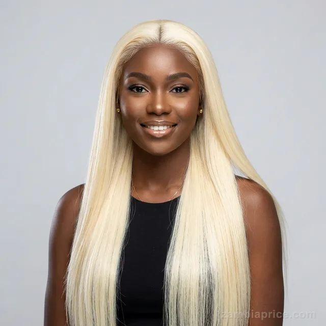 24" Blonde 613 Straight (13x4 HD Frontal) in Zambia