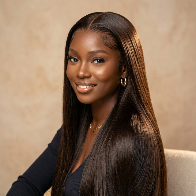 24" Bone Straight Human Hair (13x4 Frontal)