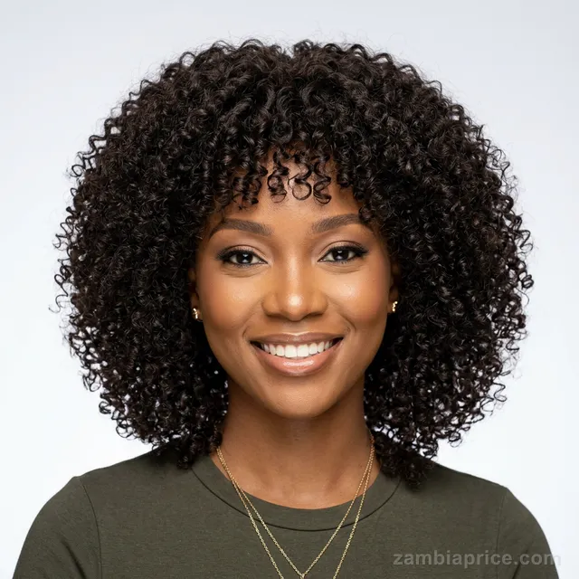 14" Curly Bob Human Hair (4x4 Closure) in Zambia