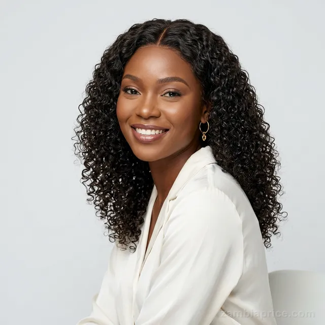 16" Jerry Curl Human Hair (5x5 Closure) in Zambia