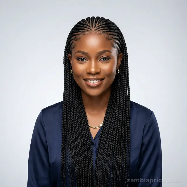 Full Cornrow Braided Lace Wig (28") in Zambia