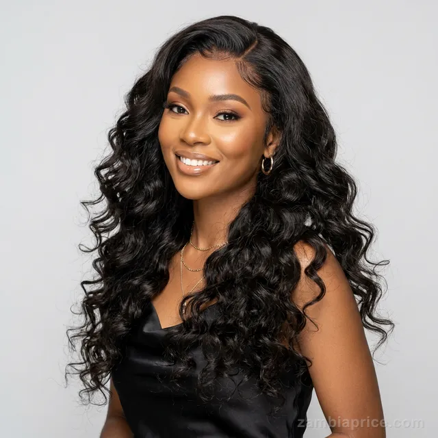 24" Loose Deep Wave Synthetic Wig in Zambia